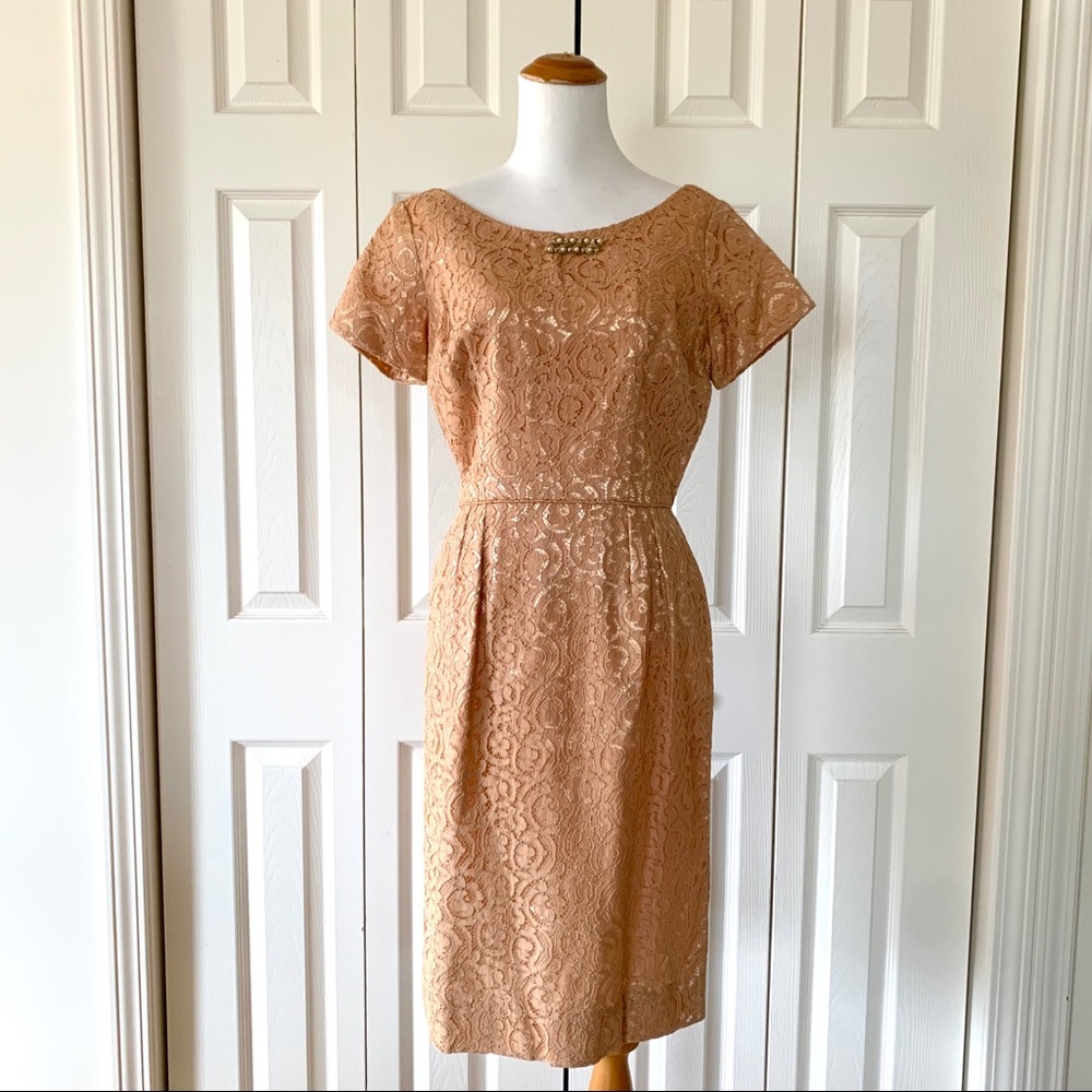 VTG Spring Tea Lace Dress - Picture 4 of 9
